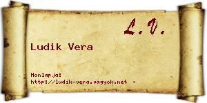 Ludik Vera névjegykártya